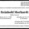 Morhardt Reinhold 1922-1999 Todesanzeige